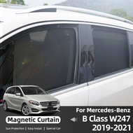 Car Windshield Sunshade For Mercedes Benz B Class W247 2019-2023 Car Sunshade Shield Side Window Bla