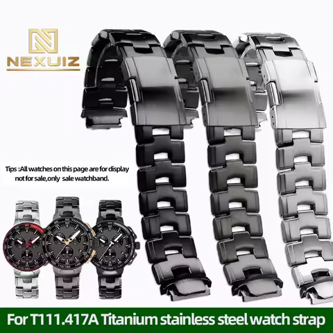 Lightweight Titanium Alloy Watch Strap For Tissot T-race T111.417 Cycling Racing Special Metal Watch