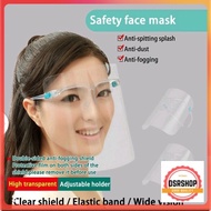 READY STOCK Protective Face Shield / Transparent Face Shield - Glasses + Mask x 10pcs