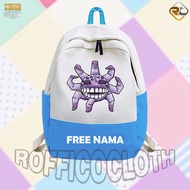 CHILDREN'S BACKPACK BAG CHILDREN'S SCHOOL BAG QUEEN CHARACTER GRUMBLE DOORS FLOOR 2 FREE NAME PRINTI