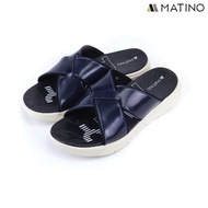MATINO PLAY รองเท้าแตะชายหนังแท้ รุ่น MC/T 9324 - GREEN/NAVY/RED