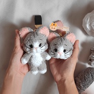 GANTUNGAN [ MOMO CAT ] Cat Amigurumi Keychain | Crochet Paint | Cat Doll Keychain | Cat Bag Charm | 
