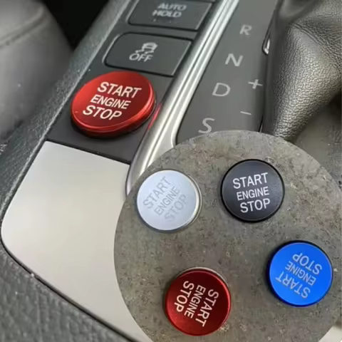 For Audi A4 A5 B9 B8 BT A7 C7 4GB Q5 8R Auto Engine Start Stop Push Button Cover Ignition Ring Decor