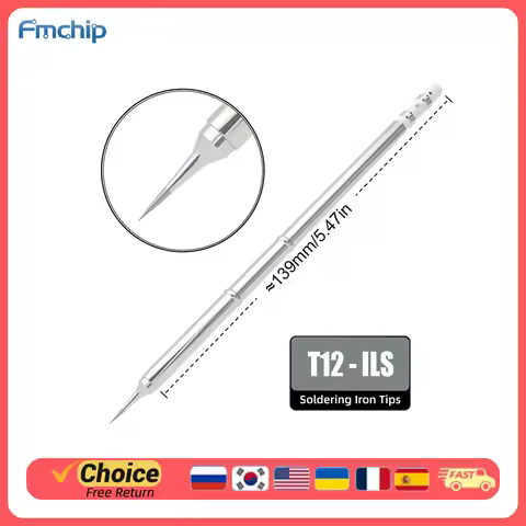 T12-ILS Soldering Tip Replacement Compatible with SL108 T12 Soldering Station Hakko FX951 FX-950 Sol
