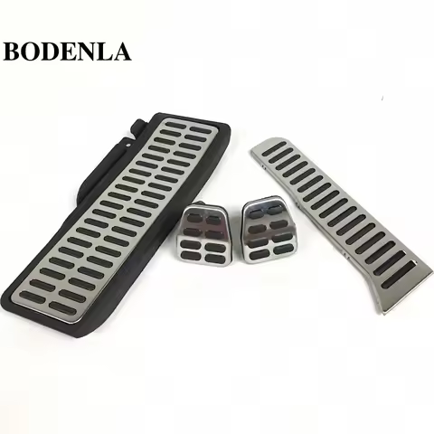 BODENLA Stainless Steel Manual Transmission MT Pedal Footrest+Brake+Gas Clutch Pedal For VW Golf 6 J