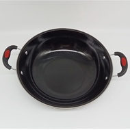 Double Handle Non-Stick Enamel Coating Wok/ Kuali Hitam 30/34/38/42CM