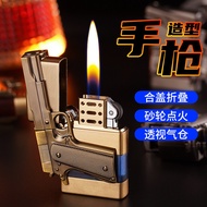 Creative Elegant Classic Emboss Window Soft Flame Butane Gas Lighter