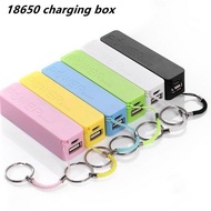 Powerbank with keychain USB portable 2600mAh external mobile power bag box 18650 battery charger without battery power