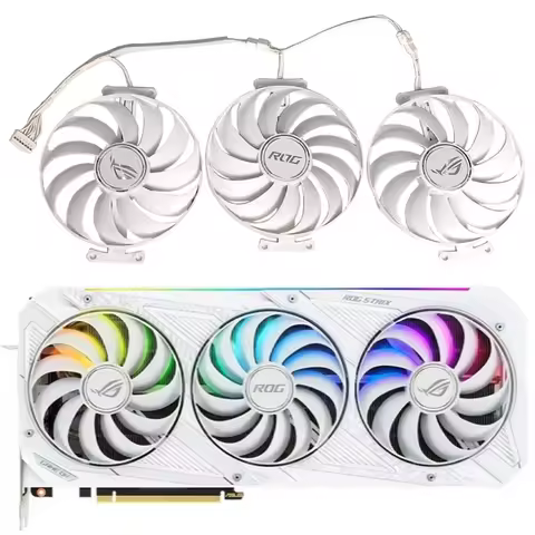 NEW 95MM 7PIN CF1010U12S RTX3070 GPU Fan，For ASUS ROG Strix RTX3090 3080TI 3080 3070TI 3070 White Gr