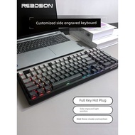 wireless keyboard mechanical keyboard Red Storm HW98 Side Engraved Bluetooth Mechanical Keyboard Wir
