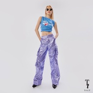 TandT - "BLUE" - Art Is The Journey Printed Cotton Jersey T-shirt เสื้อยืดสีฟ้า สกรีนลายอาร์ต