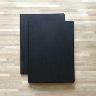 [TULIS.ID IKI 生き]  Black Paper Plain Notebook A6 A5 B5
