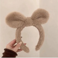 Bando Karakter Telinga Beruang Bear Telinga Kucing Bandana Pom-Pom Bulu Gaya Korea Kekinian Aksesori