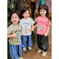 Ami Children's Clothing Boys Girls Short-Sleeved T-Shirts Baby Thin Tops Casual Fashionable Cartoon 