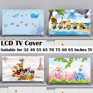 【Lee_store】70 inch 75 Inch TV Cover 40-49 inch TV Dust Cover LCD TV Cover 65 Inch Hanging TV Dust Fabric Cloth 55 inch LCD TV Dustcloth Ultra-thin Dust Sleeve