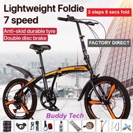 SSPU 5.0 GRAND installation free 20inch 7 speed dual disc brakes folding bicycle alloy one wheel 3 b