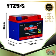 OSIMA GTZ5-S GEL Battery 12V 5AH | LC135 WAVE125 Y15 Y16 | GTZ5 YTZ4 YTZ5 YTZ5S | Motorcycle Battery