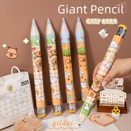 GILDAI Giant Pencil, Capibara/Puppy 33.5cm Giant Wooden Pencil, Creative With Eraser Big Pencil Perf
