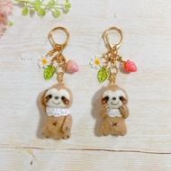 可選臉部表情的寶寶樹懶 羊毛氈 鑰匙圈 包包吊飾 樹懶 動物 玩偶 公仔 人形 吊飾 sloth animal