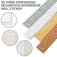  3D Waterproof Wallpaper Border Peel And Stick Wall Border Foam Removable Adhesive Tiles Stickers Decorative Wall Lines Wallpaper Border For Kitchen Bathroom