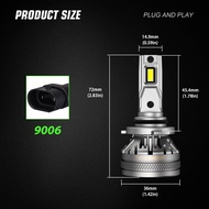 Novsight A500 N37 9005(HB3) 9006(HB4) 9012 D H1 H3 H4 H7 H11 H13 LED ไฟหน้ารถ6000K 60W 10000LM ไฟหน้