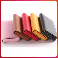 PU Business Card Holder Credit Card Holder Slim Pocket Name Cards Holder Large Capacity Portable Cre