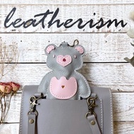 皮革小熊掛飾 皮革DIY材料包 情人節 禮物 公仔 刻名 好好縫 Bear