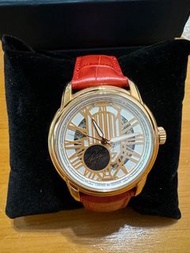 （全新）新加坡一線品牌Aries gold珊瑚紅機械錶