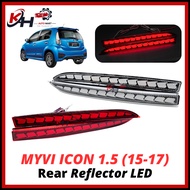Dragon Scale DYNAMIC Running PERODUA MYVI ICON 1.5 (15-17) YCL-396 Rear Bumper Reflector LED RED SMO
