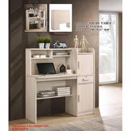 MEJA BELAJAR/MEJA KERJA+RAK TERTUTUP/STUDY TABLE/STUDY DESK/WRITING TABLE/WRITING DESK/STUDY TABLE W
