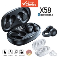 X58 TWS Wireless Headphones Ear Clip Bluetooth Earphone Sport Headset Earring Waterproof Earbuds wit