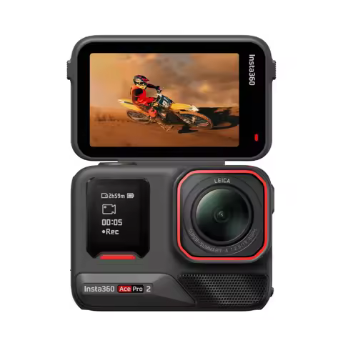Insta360 Ace Pro 2 8K Al-Powered Action Cam 2.5" Flip Touchscreen Rugged & Waterproof to 39ft