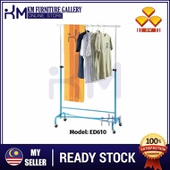 KM Furniture 3V ED610 Single Clothes Drying Towel Hanger Rack Indoor Sidai Penyidai Baju Gantung Sid