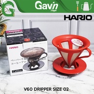MERAH V60 Dripper Hario Cafeor Dripper 02 - CFOD-02-R Red