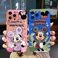 for OPPO A18 A38 Reno7 4G Reno6 Reno8 Z 5G Reno5 F Reno2 F Reno3 Reno4 A17 A17K A77S A57S Lovely Mickey Minnie Square Edge Cover Full Len Protective Case