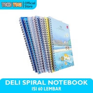 DELI SPIRAL NOTEBOOK LA560 A5 60 SHEETS || DELI TEXTBOOK