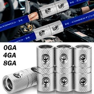 EMERAY Car Speaker Wire Terminal, 0GA 4GA 8GA Silver Car Audio Connector, Brass Wire Reducer