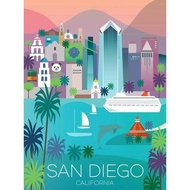 RUOPOTY Frame Picture Diy Painting By Numbers 40x50cm Kits City Poster Drawing Coloring By Numbers F