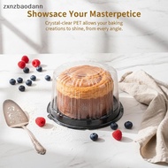[ZXN] Transparent Cake Carrier Box 10Pcs 4 6 8 10 Inch Round Reusable Bakery Cake Storage for Partie
