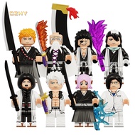 Anime Bleach Unohana Retsu Kurosaki Ichigo Zaraki Kenpachi Mini Bricks Blocks Figure Toy Boy Gifts