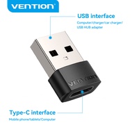 Vention USB Male to Type C Female OTG Adapter Converter Cable for Laptop Samsung S20 Xiaomi 10 Earphone USB Adapter Notebook OTG for Charger Android Micro USB A to USB C for date transmission