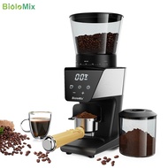 Biolomix electric coffee bean grinder with conical burr equipped with  30 precise settings for espresso drip pour-over cold brew and French press brewing methods