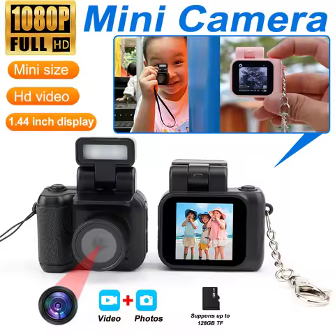 Y4000 HD 1080P Mini Camera With Flash Lamp And Battery Dock Portable Video Recorder DV With LCD Scre