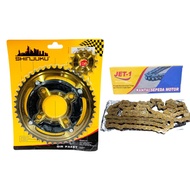 [14T/46T] GEAR PRESS PRO NT 46T + CHAIN 128 GEAR SET PACKAGE MEGA PRO NEW OLD/ - CB150 VERZA - SONIC