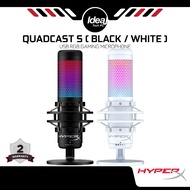 HyperX QuadCast S (BLACK / WHITE) | RGB Lighting | USB Gaming Microphone