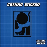 Skull Cutting Sticker One Side Skull - Sticker