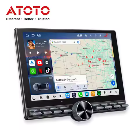 ATOTO 10.1" inch AI Android Double 2 Din Car Stereo with DSP Parking Monitor Camera Car Radio 2Din H