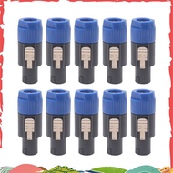 10PC 4Pin NL4FC Speaker Connector Ohm Plug Speaker Audio Cable Adapter Twist Lock 4Pin Speakon Femal