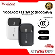 YOOBAO POWER BANK Z5 22.5W 3C (10000MAH) BLACK / WHITE - 3C CERTIFIED