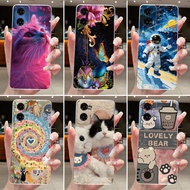 Casing For Motorola Moto G35 5G Phone Case Aesthetic Fashion Cute Cat Astronaut Transparent Soft Sil